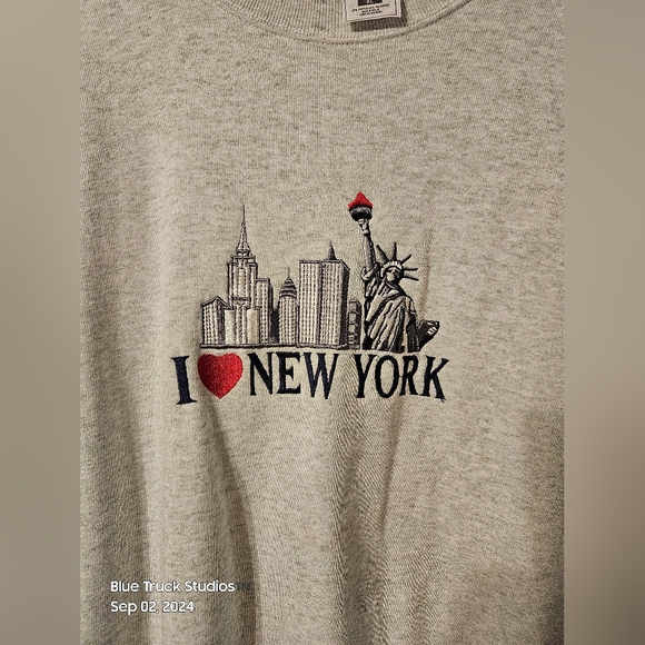 I Love New York Sweatshirt NWOT Extra Large XL  Vintage Vntg - Picture 2 of 9